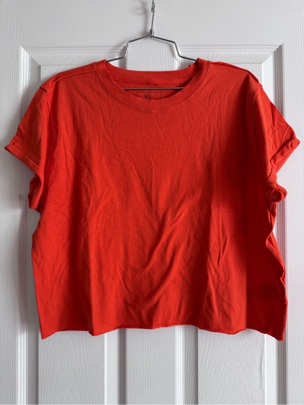 We The Free- Bright Orange Boxy Crewneck Tee Size: XL